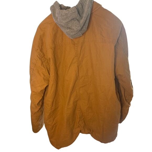 Wrangler Workwear Duck Canvas Hooded Quilted Chore Barn Coat, western Jacket, XL - Picture 7 of 11